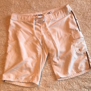 O’Neill board shorts.